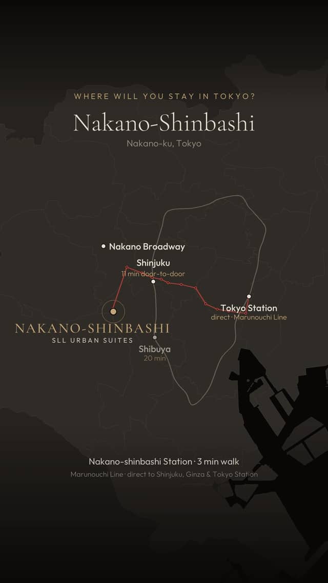 A 30-Second Tour of Nakano-Shinbashi